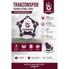 Libra Trabzonspor Lisanslı Futbol Topu No:5 Bordo Mavi Taraftar Topu Dikişli Pu Yüzey
