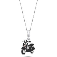 Silverize Vespa Motosiklet Gümüş Kolye ARB62