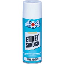 404 Etiket Sökücü 200 Ml Mat Yüzeylerde Kullanıma Uygun Su İtici Sprey Özelliğiyle