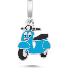 Silverize Vespa Motosiklet Gümüş Kolye Ucu ARB58