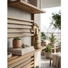 Mirsa Global Modern Dekoratif Satranç At Gold  Biblo