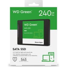 WD Green WDS240G3G0A 240GB 2,5 inç SATA SSD 545/465 MB/s Okuma/Yazma Hızı ile Hızlı Performans