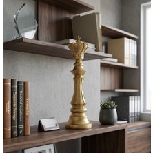Mirsa Global Modern Dekoratif Satranç Şah Gold  Biblo