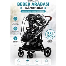 Mor Bebe  Fermuarlı Ultra Lüks Bebek Arabası Yağmurluğu (Bütün Bebek Arabalarına Uyumludur) Siyah Mrbbyğmrlk