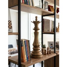 Mirsa Global Modern Dekoratif Satranç Vezir Gold  Biblo