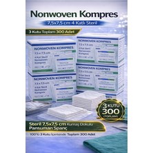 Popüler Sepet Nonwoven Kompres 7,5x7,5 cm 4 Katlı Steril 100 Adet Kumaş Dokulu Pansuman Pedi 3 Kutu