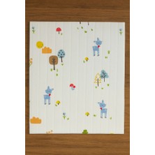 Mini Panda Çok Amaçlı Ceylan Desenli Işleme Detaylı Müslin Örtü 80*90 cm