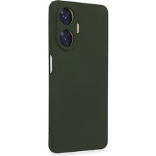 Vintessy Realme C55 Kılıf Nano Içi Kadife Silikon - Koyu Yeşil