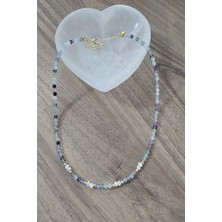 c-bhadu naturel Gerçek Inci, 3 mm Florit Doğaltaş Kolye