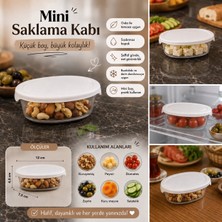 Sihome 2' Li Mini Saklama Kabı 12 cm Sızdırmaz Kapaklı Kahvaltılık ve Atıştırmalık Saklama Kabı