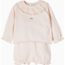 Chloe Chloé Kids Fırfırlı Pamuk Kaşmir Tulum Kız Bebek