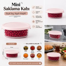 Sihome 2' Li Mini Saklama Kabı 12 cm Sızdırmaz Kapaklı Kahvaltılık ve Atıştırmalık Saklama Kabı
