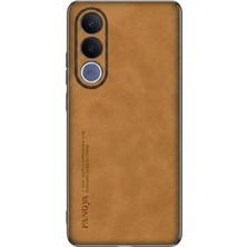 Microcase Vivo V70 Fe 5g ile Uyumlu Luxury Leather Series Deri Desenli Plastik Koruma Kılıf - AL8125