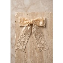 Bony Socks Dantel Fiyonk Otomat Toka Sarı