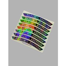 Oto Süslen Moto Grup Black Hologramlı Sticker 0021