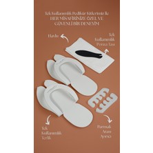 Profesyonel Pedikür Seti 10'lu Paket - 3mm Kalın Terlik, Emici Havlu, Parmak Ayırıcı & Ölü Deri Alıcı Ince Ponza