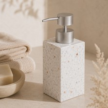 Voguemaxima Home Mosaico Mozaik Görünümlü Sıvı Sabunluk Beyaz 6X17 cm