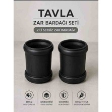 Wedo 2'li Sessiz Tavla Zar Bardağı Seti – Iç Yalıtımlı Kaymaz Tabanlı Zar Karıştırma Bardağı