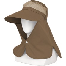 Ense Korumalı Outdoor Şapka - Fileli - Kahve - Savex
