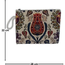 Clutch Osmanlı Motifli Orta Boy Goblen El Çantası