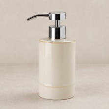 Voguemaxima Home Luna Doğal Dokulu Seramik Sıvı Sabunluk Açık Gri 7X16 cm