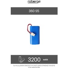 Roborge 360 Vacuum Mop Cleaner S5 Robot Süpürge Uyumlu 3200 Mah Batarya - Muadil Ürün