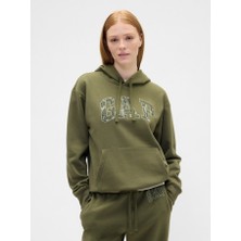 Gap Kadın Haki Logo Fleece Sweatshirt