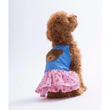 Pawstar Cozie Bear Denim Kedi Köpek Elbise