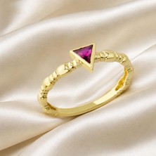 Rome Oro Pembe Triangle Yüzük