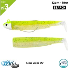 Fiiish Black Minnow BM120/3 BM1607 Combo Search 12CM 18GR Lime Juice Uv