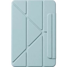 Twin Store Newface Apple iPad 2025 10.9 10.nesil (A16) Edz Manyetik Standlı Tablet Kılıfı - Mavi