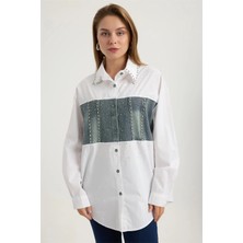 Home Store Serpme Taşlı Gömlek