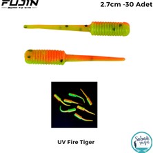 Fujin Baby Fry Lrf Silikon 2.7 cm Uv Fire Tiger (30 Adet)