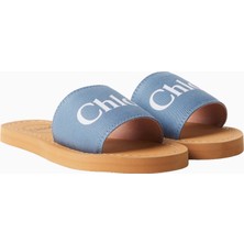Chloe Chloé Kids Logolu Deri Detaylı Terlik Kız Çocuk