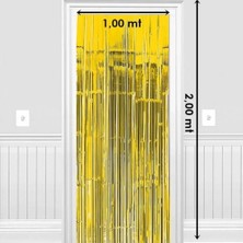 Ttt Arka Fon Perde Metalize Gold