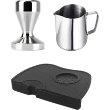 Vestron Espresso 3lu Set| Krom Tamper Sut Potu Espresso Mat1