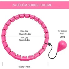 Hace Bazaar Pembe Huula Hoop Çember 24'lü Huulahoop, Egzersiz Çemberi, Egzersiz