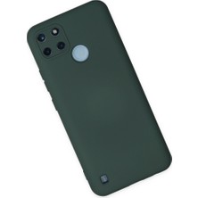 Özssay Realme C25Y Kılıf Nano Içi Kadife Silikon - Koyu Yeşil