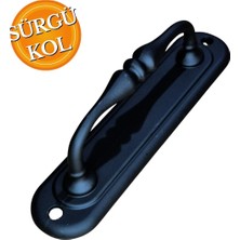 Hobidabi 2 Adet Siyah Kıvrık Sürgü Kapı Kol Kıvrık Çekme Kol