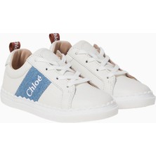 Chloe Chloé Kids Logolu Dalgalı Deri Spor Ayakkabı Kız Çocuk