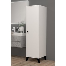 Mobilique Tire Xl Beyaz Banyo Dolabı Havlu ve Temizlik Dolabı