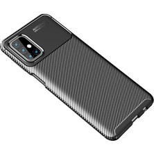 Özssay Galaxy M31S Kılıf Auto Focus Karbon Kapak - Siyah