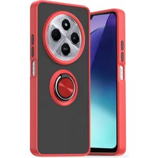 Özssay Redmi 14C Kılıf Montreal Yüzüklü Silikon Kapak - Kırmızı