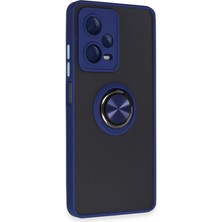 Özssay Redmi Note 12 5g Kılıf Montreal Yüzüklü Silikon Kapak - Lacivert