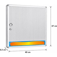 Panda 72\'li Ithal Alüminyum Anahtar Dolabı (40X47X5,5 Cm)