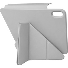 Özssay iPad 2025 10.9 10.nesil (A16) Edz Manyetik Standlı Tablet Kılıfı - Gri