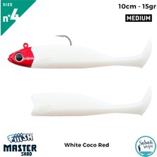 Fiiish Master Shad MS100/4 MS4520 Combo Medium 10CM 15GR White Coco Red
