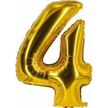 Ttt Folyo Balon 4 Rakamı Altın Renk