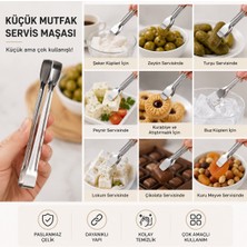 Sihome 2'li Paslanmaz Çelik Mini Servis Maşası Çok Amaçlı Mutfak ve Ikram Maşası