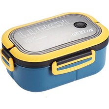 Noki Luxury Plastik Lunch Box Mavi